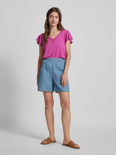 Tom Tailor T-Shirt mit Streifenmuster Pink 1