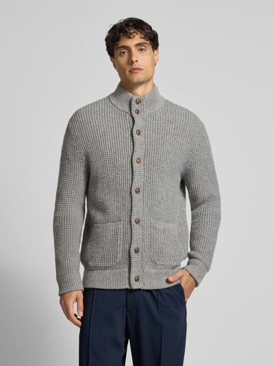 Polo Ralph Lauren Kurtka z dzianiny z mieszanki wełny z nakładanymi kieszeniami Antracytowy melanż 4