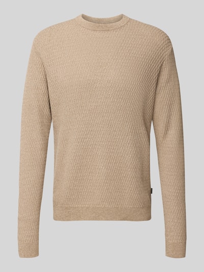 Jack & Jones Premium Strickpullover mit Rundhalsausschnitt Modell 'REAGAN' Camel 2