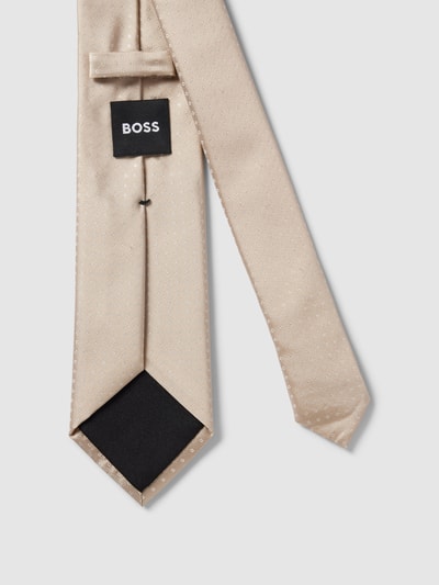 BOSS Stropdas van zijdemix met all-over motief Beige - 2