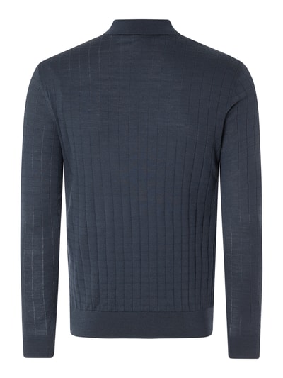 Emporio Armani Pullover aus Schurwolle mit Gittermuster  Stein 4