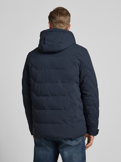 bugatti Gewatteerd jack met capuchon en ritszakken Marineblauw - 5