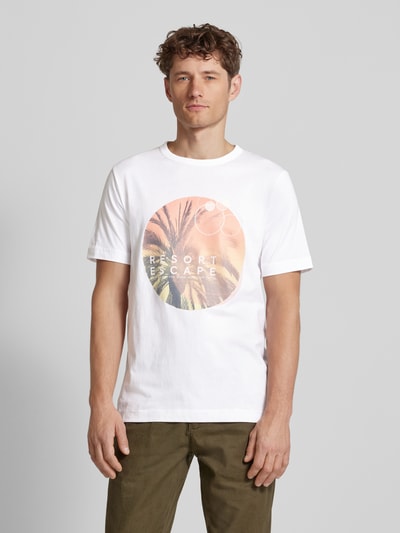 Tom Tailor T-Shirt mit Motiv-Print Weiss 4