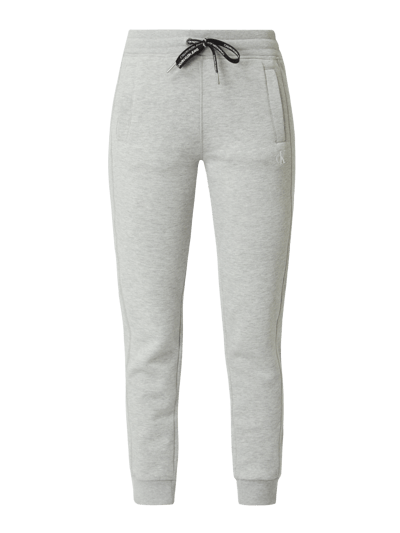 Calvin Klein Jeans Trainingsbroek met geborduurd logo  Lichtgrijs gemêleerd - 2