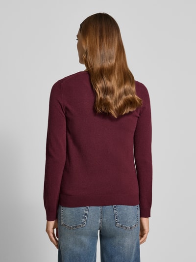 GANT Strickpullover aus Lammwoll-Mix mit V-Ausschnitt Bordeaux 5