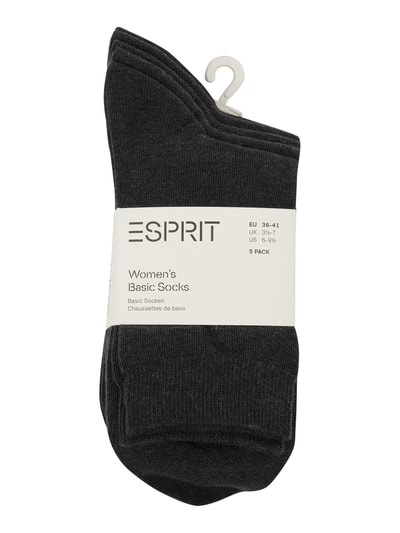 Esprit Socken im 5er-Pack Anthrazit 2