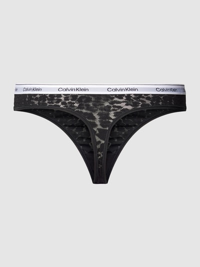 Calvin Klein Underwear String mit Animal-Print Black 3