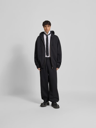 VETEMENTS Oversized Sweatjacke mit Kapuze Black 1