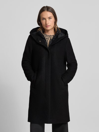 Fuchs Schmitt Płaszcz z kapturem i krytym zamkiem błyskawicznym Czarny 4