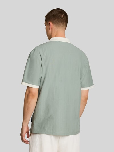 Tom Tailor Denim Regular Fit Poloshirt aus reiner Baumwolle Hellgruen 5