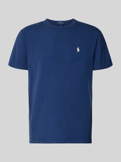 Produktfoto, Regular Fit T-Shirt aus reiner Baumwolle von Polo Ralph Lauren, kolor jednolity, krój regular fit, logo, okrągły dekolt, krótki rękaw, tkanina bawełniana
