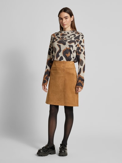 Betty Barclay Knielange rok met deelnaden Cognac - 1