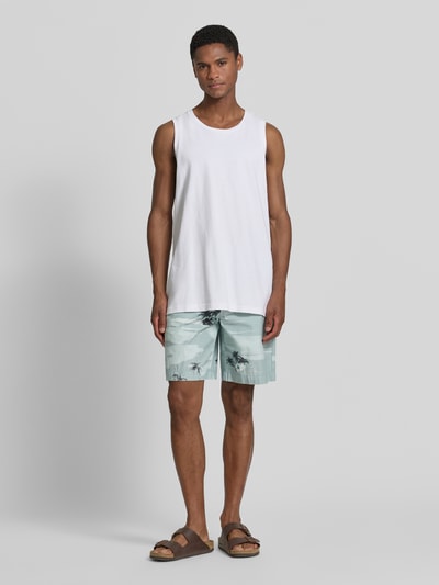 BOSS Orange Straight Leg Chinoshorts aus reiner Baumwolle Tuerkis 1