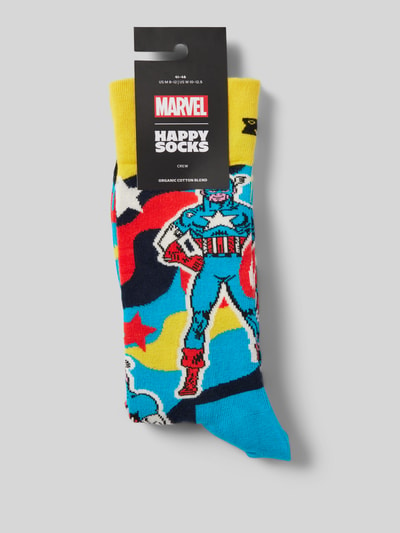 Happy Socks Socken mit Marvel™-Print Modell 'Captain America' Blau 3