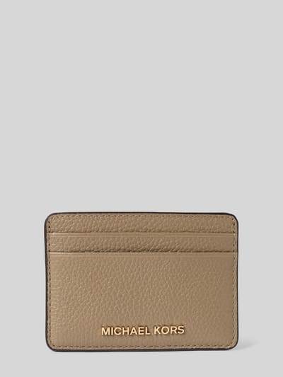 MICHAEL Michael Kors Kartenetui mit Label-Applikation Modell 'JET SET' Taupe 1