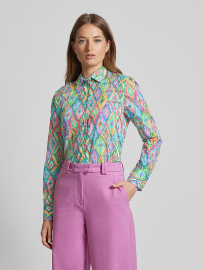 Christian Berg Woman Blouse met all-over motief Lagune - 4