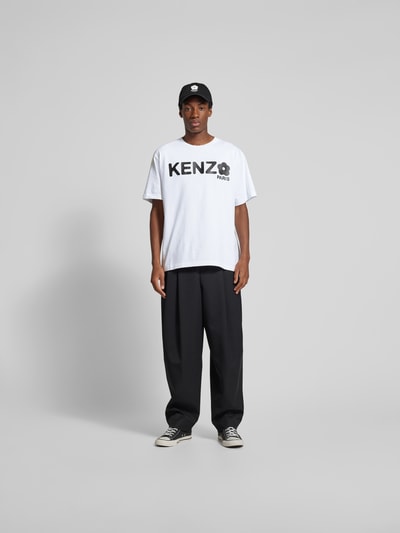 Kenzo T-Shirt mit Label-Print Weiss 1