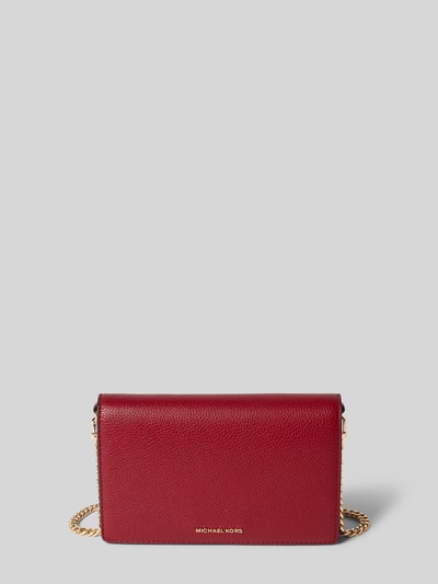 MICHAEL Michael Kors Clutch met runderleer en labelapplicatie, model 'JET SET' Rood - 2