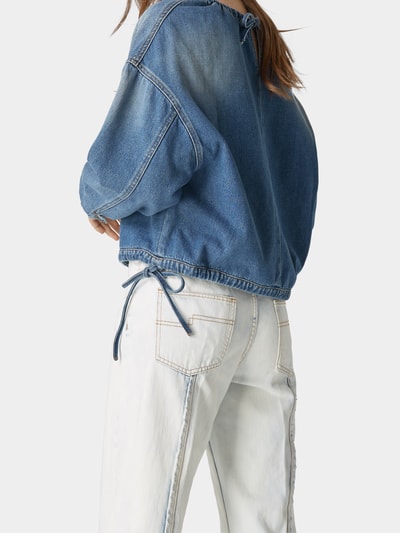 Kenzo Jeansbluse mit Schnüren Blau 3
