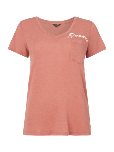 Review T-Shirt mit gummiertem Print  Terra Melange 1