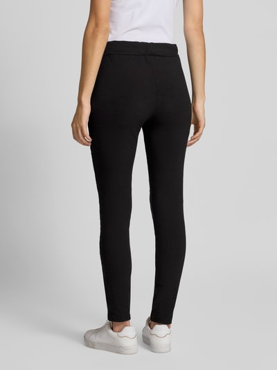 ZABAIONE Spodnie materiałowe o kroju skinny fit z tunelem Czarny 5