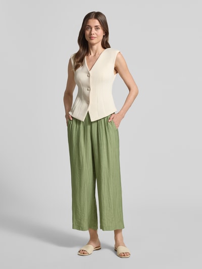 s.Oliver RED LABEL Wide Leg Culotte aus Viskose-Mix Khaki 1