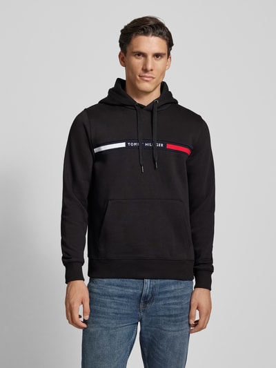 Tommy Hilfiger Hoodie met labelstitching Zwart - 4