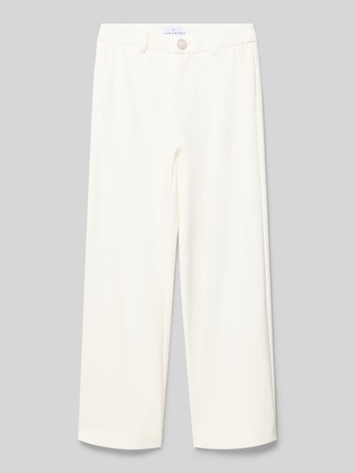 DANAMADE stoffen broek met Achterzakken Ecru - 1