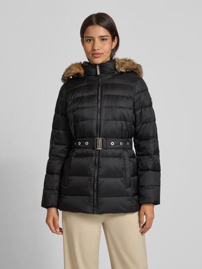 MICHAEL Michael Kors Gewatteerd jack met imitatiebont, model 'Trimmed' Zwart - 4