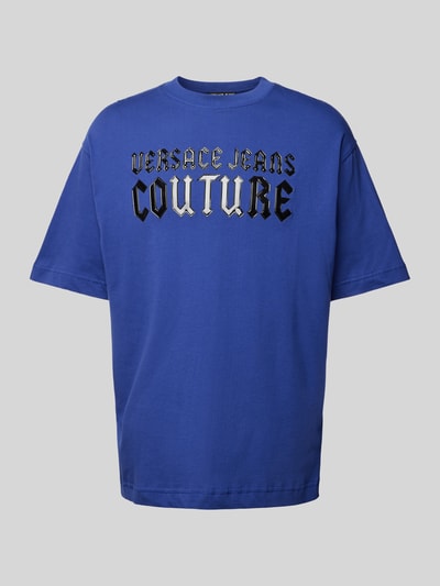 Versace Jeans Couture Oversized T-Shirt mit Label-Print Marine 2