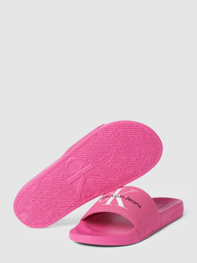 Calvin Klein Jeans Slides mit Label-Print Rosa 5