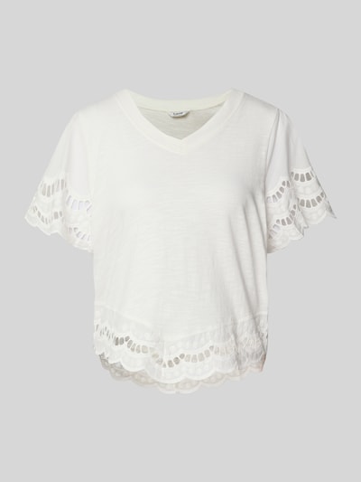B.Young T-Shirt mit Lochstickerei Modell 'PALORA' Offwhite 2