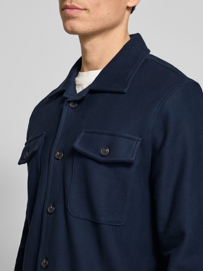 SELECTED HOMME Regular fit overhemdjack van puur biologisch katoen, model 'OLIVER' Marineblauw - 3