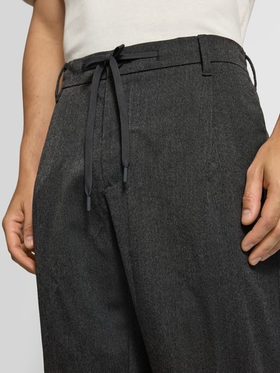 SELECTED HOMME Tapered fit stoffen broek met viscose, model 'LEROY' Antraciet - 3