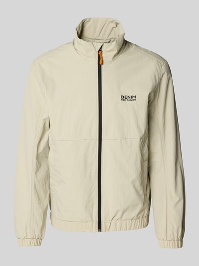 Tom Tailor Denim Regular Fit Funktionsjacke mit Label Stitching Beige 2