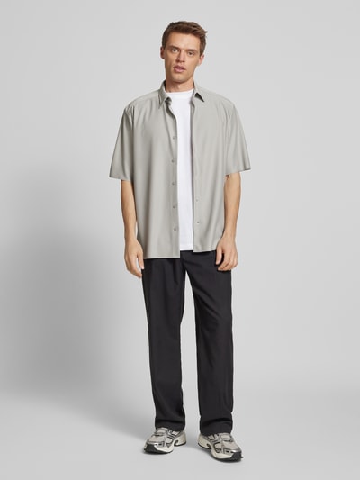 Only & Sons Relaxed Fit Freizeithemd mit 1/2-Arm Modell 'BOYY' Hellgrau 1