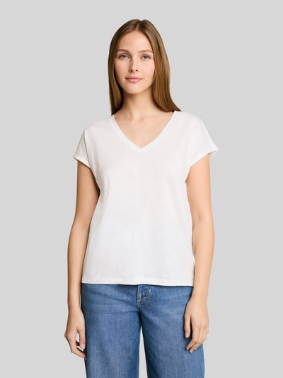 Tom Tailor Denim Regular Fit T-Shirt aus reiner Baumwolle Offwhite 4