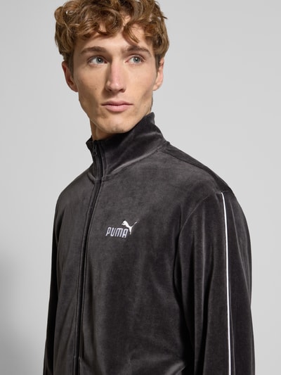 PUMA PERFORMANCE Sweatjack van suède met labelstitching  - 3