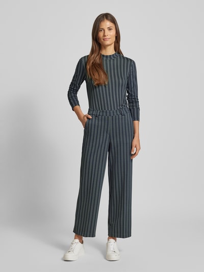 Tom Tailor Cropped Stoffhose mit Viskose und weitem Bein Dunkelgruen 1