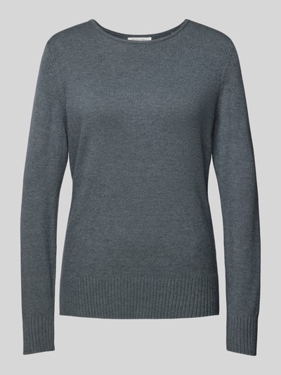 Christian Berg Woman Gebreide pullover met ribboorden, model 'Aliv' Middengrijs gemêleerd - 2