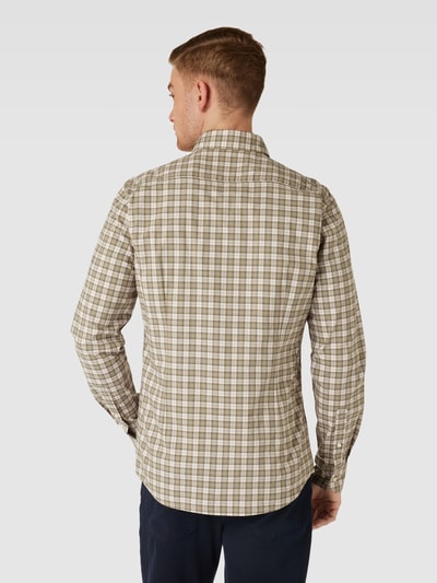 Barbour Tailored fit vrijetijdsoverhemd met rasterruit, model 'Lomond' Olijfgroen - 5