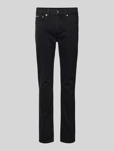 Calvin Klein Jeans Slim Fit Jeans mit Label-Detail Black 2