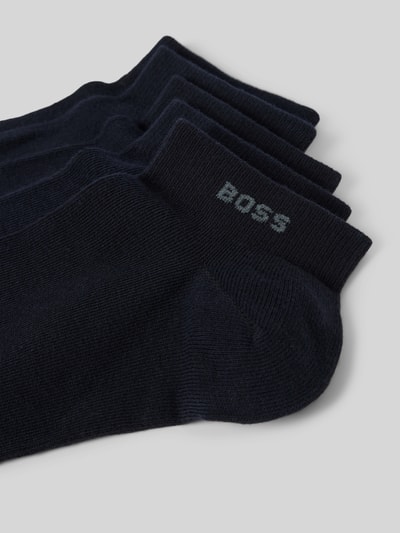 BOSS Sneakersokken met labeldetail in een set van 5 paar Marineblauw - 2