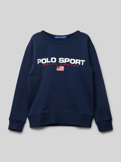 Polo Sport Bluza z nadrukiem z logo Granatowy 1