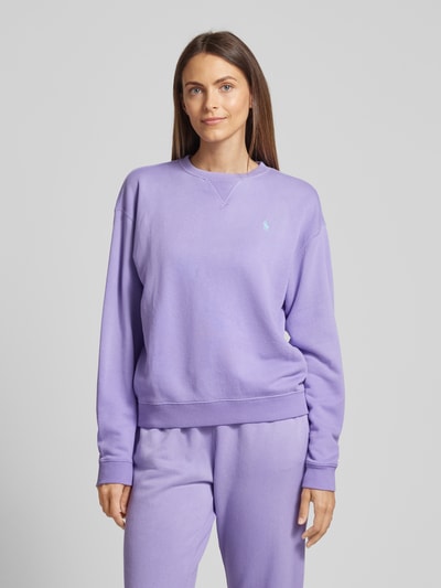 Polo Ralph Lauren Sweatshirt mit Logo-Stitching Lila 4