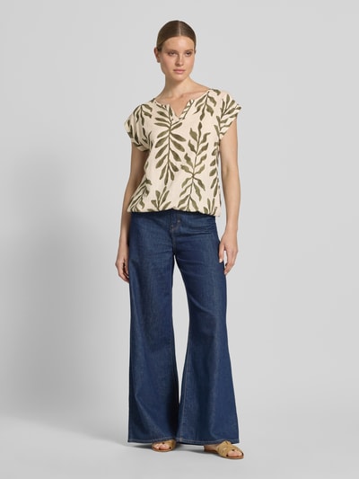 ZABAIONE Regular Fit T-Shirt aus Viskose-Mix Modell 'Connie' Sand 1