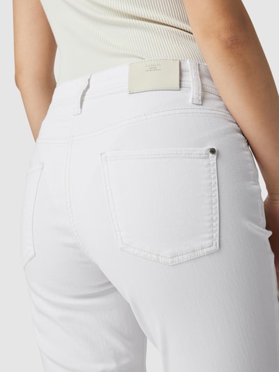 Cambio Slim Fit Jeans mit verkürzter Passform Weiss 3