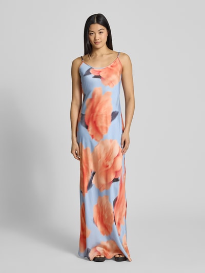 mbyM Maxikleid mit Spaghettiträgern Modell 'Bellah' Orange 4