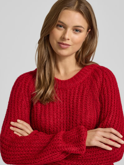Smith and Soul Relaxed Fit Strickpullover mit Mohair-Anteil Rot 3
