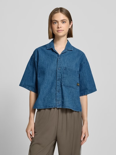 G-Star Raw Relaxed Fit Jeansbluse mit Brusttasche Jeansblau 4